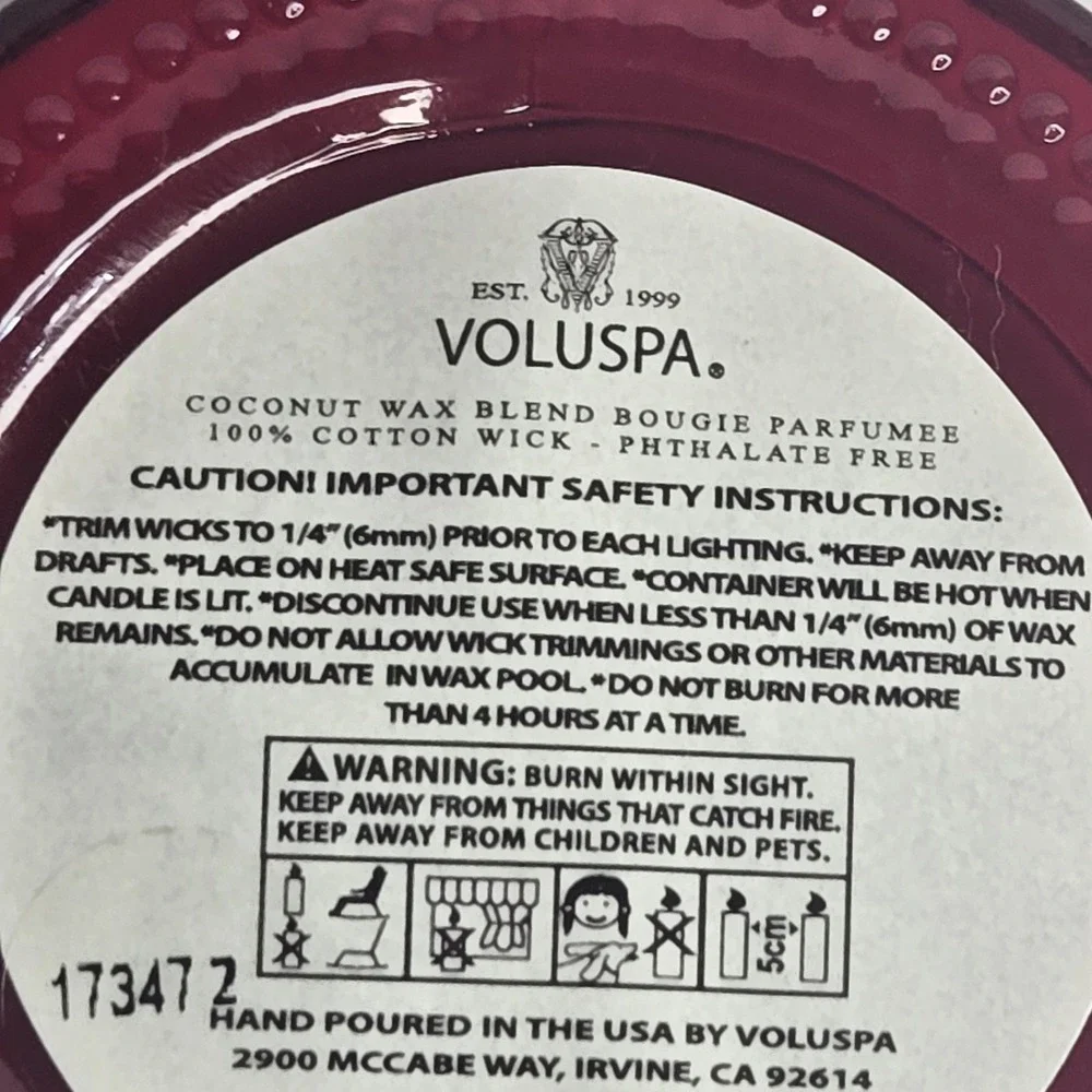 Voluspa Goji Tarocco Orange Candle 3.2oz Japonica Red Glass Jar Limited Edition
